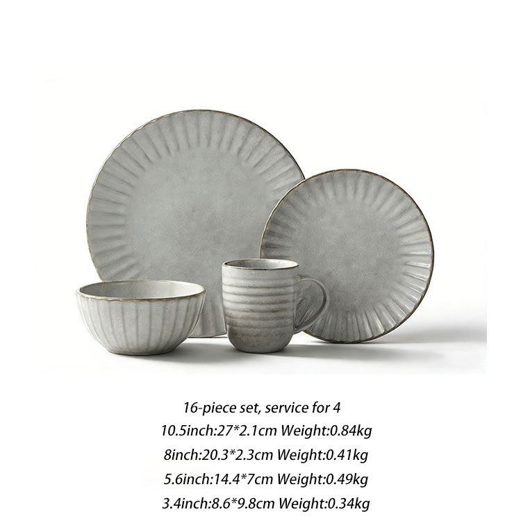 grey-white porcelain set