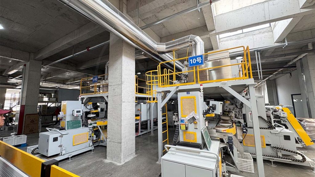 Automated ceramic production equipment inside Raylon’s new factory